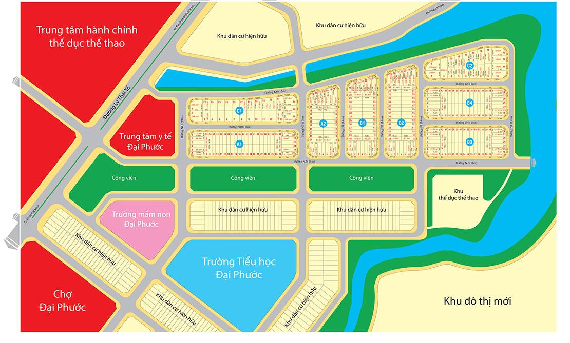 sơ đồ phân lô đại phước center city nhơn trạch đồng nai kim oanh