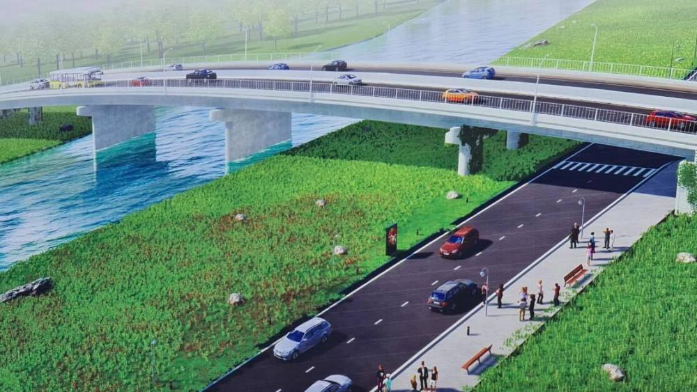 phối cảnh xây dựng cầu đò qua sông thị tính
