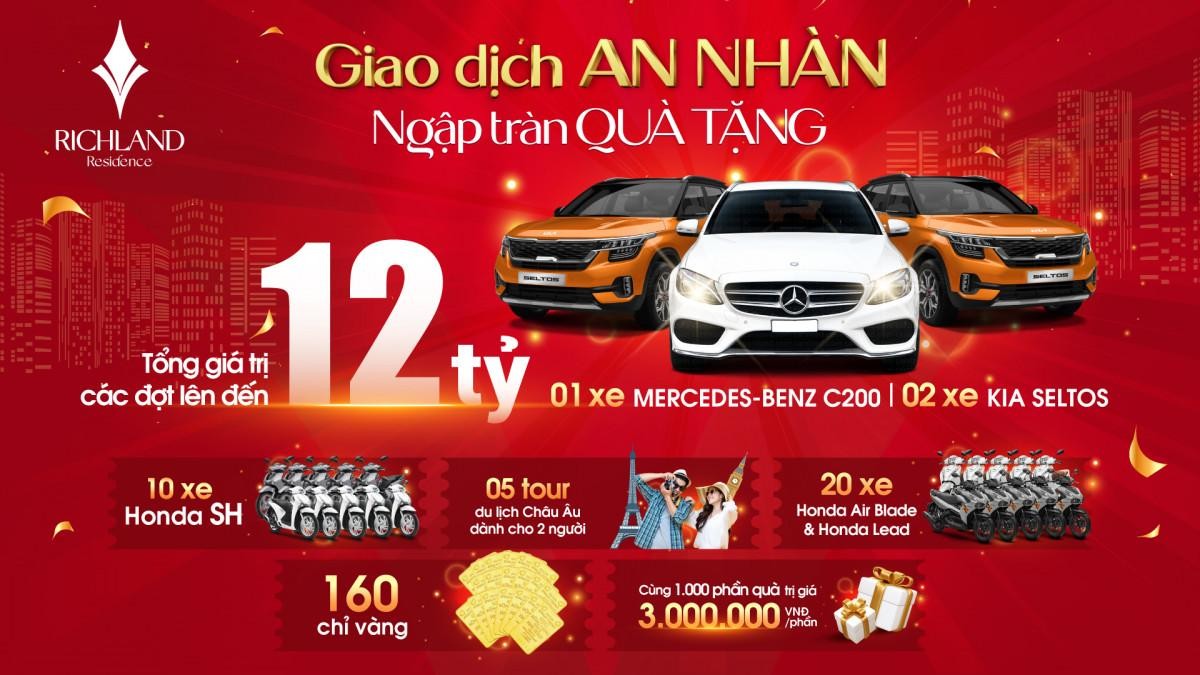 khuyến mãi dự án Richland Residence bến cát Bình Dương