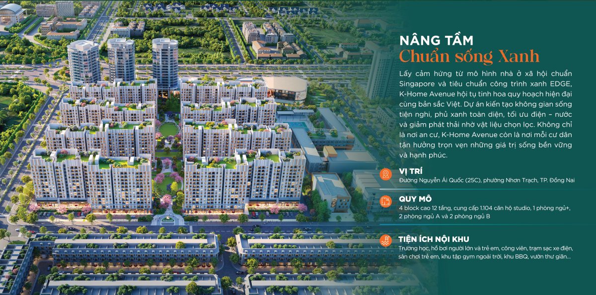 tổng quan dự án nhà ở xã hội khome avenue Nhơn Trạch