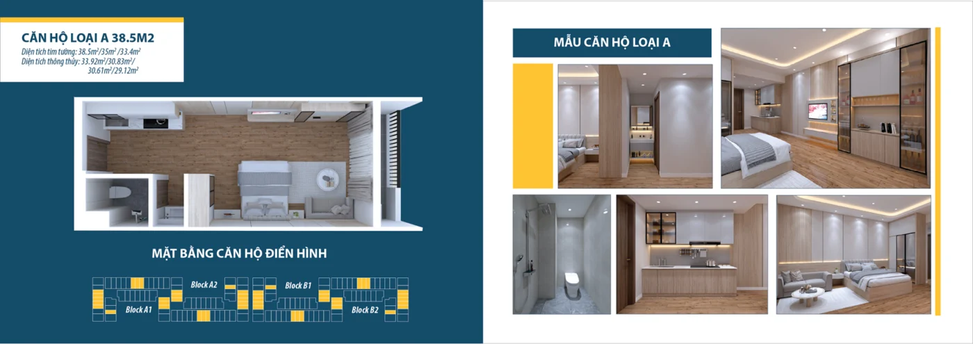 Layout căn hộ loại A dự án Phước An Gateway