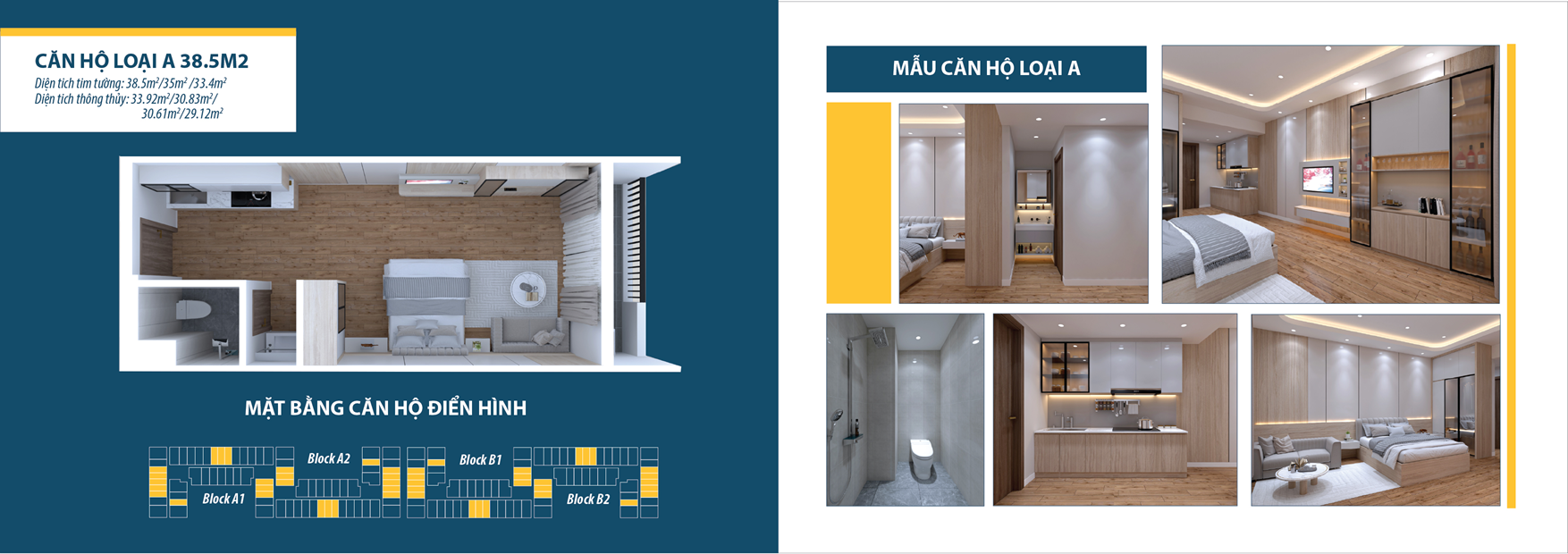 Layout căn hộ loại A dự án Phước An Gateway