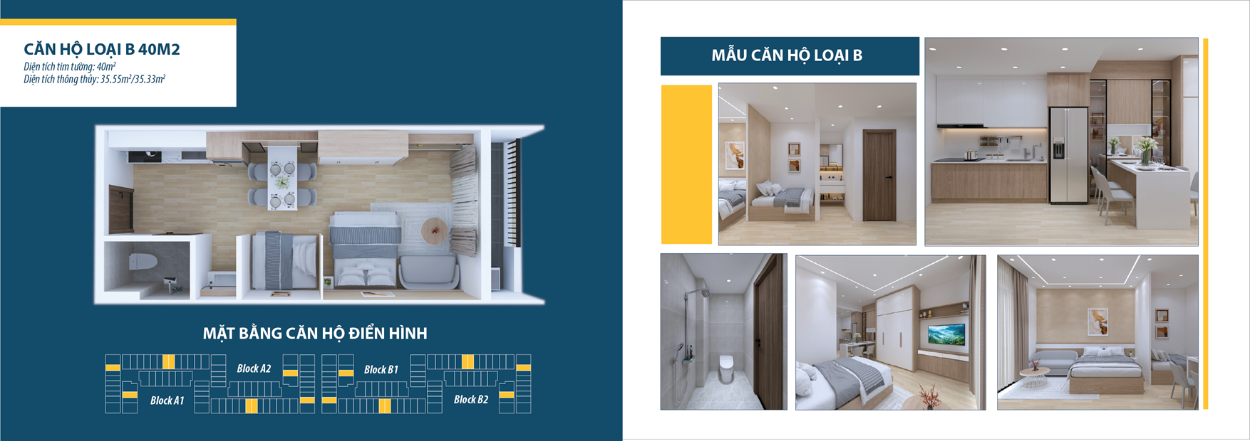 Layout căn hộ loại B dự án Phước An Gateway