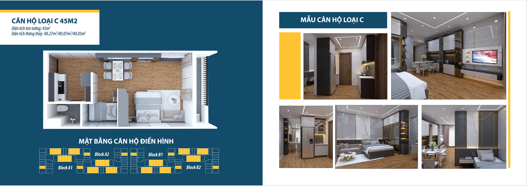 Layout căn hộ loại C dự án Phước An Gateway