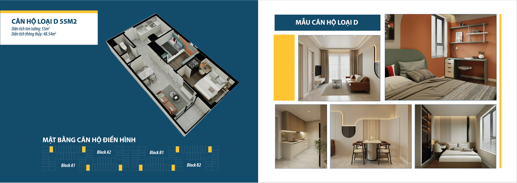 Layout căn hộ loại D dự án Phước An Gateway