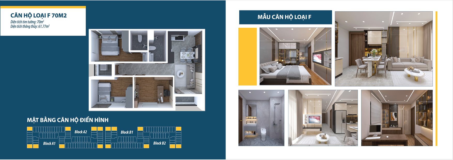 Layout căn hộ loại F dự án Phước An Gateway