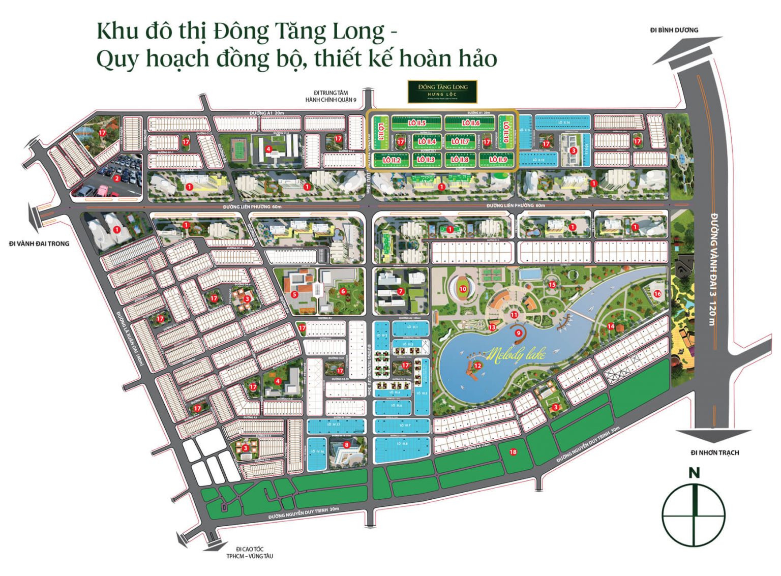 Mặt bằng dự án Đông Tăng Long